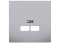 Schneider - D-Life - Cover for USB double socket - steel MTN3300-6036