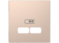 Schneider - D-Life - Cover for USB double socket - champagne metal MTN3300-6051