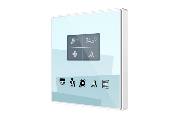 Zennio Square TMD-Display - Capacitive touch panel with 5 buttons and display with thermostat ZVI-SQTMD