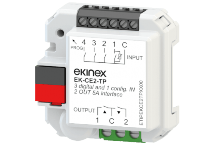 Ekinex - Universal interface 4 Input - 2 Output (5A) EK-CE2-TP