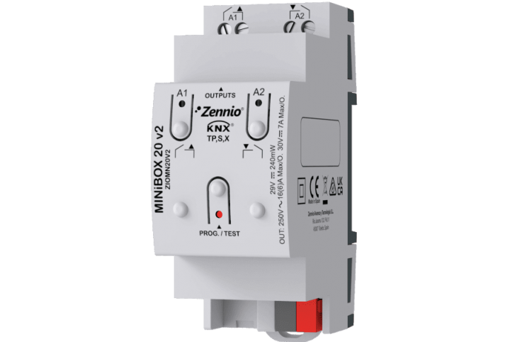 Zennio MINiBOX 20 v2 Actuator 2 outputs KNX - ZIOMN20V2